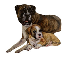 Boxer and Puppy Magnet - Boxer