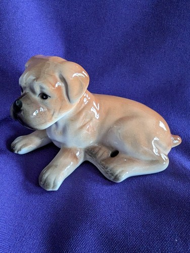 Vintage bone china boxer - boxer, dog