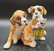 2 boxer dog puppies with